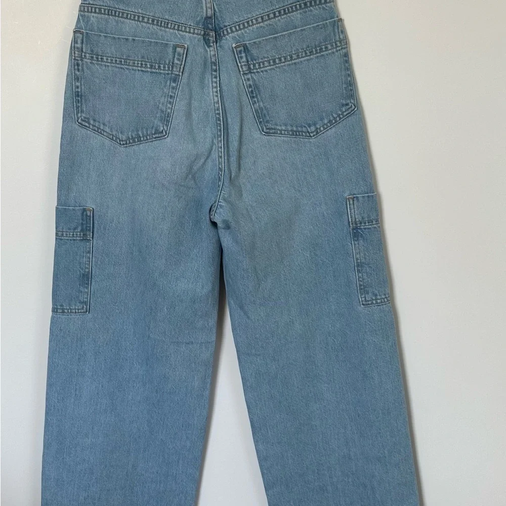 Frame Denim Light Blue Jeans with Silver Button 100%cotton - Picture 7 of 15